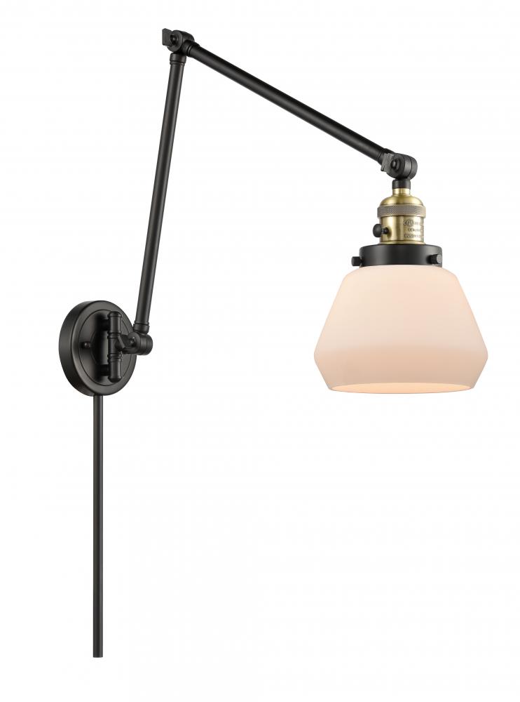 Fulton - 1 Light - 8 inch - Black Antique Brass - Swing Arm