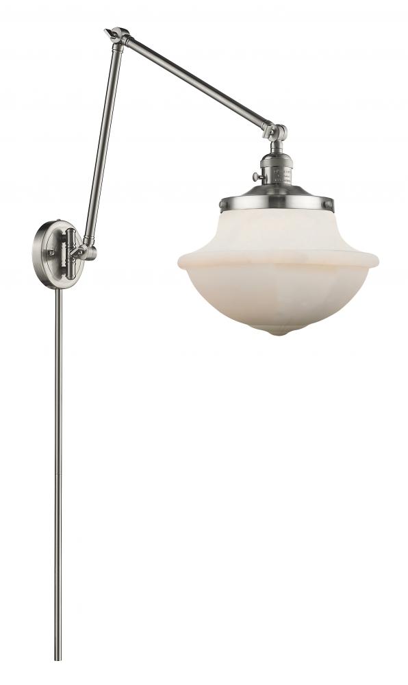 Oxford - 1 Light - 12 inch - Brushed Satin Nickel - Swing Arm