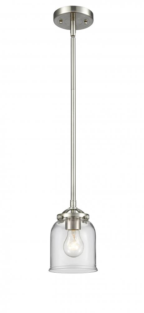 Bell - 1 Light - 5 inch - Brushed Satin Nickel - Cord hung - Mini Pendant