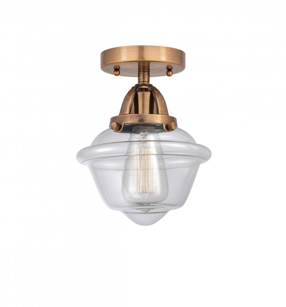 Oxford - 1 Light - 8 inch - Antique Copper - Semi-Flush Mount