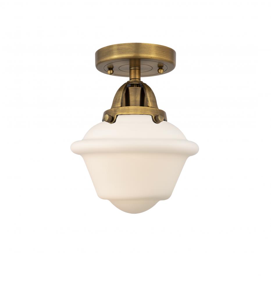 Oxford - 1 Light - 8 inch - Brushed Brass - Semi-Flush Mount