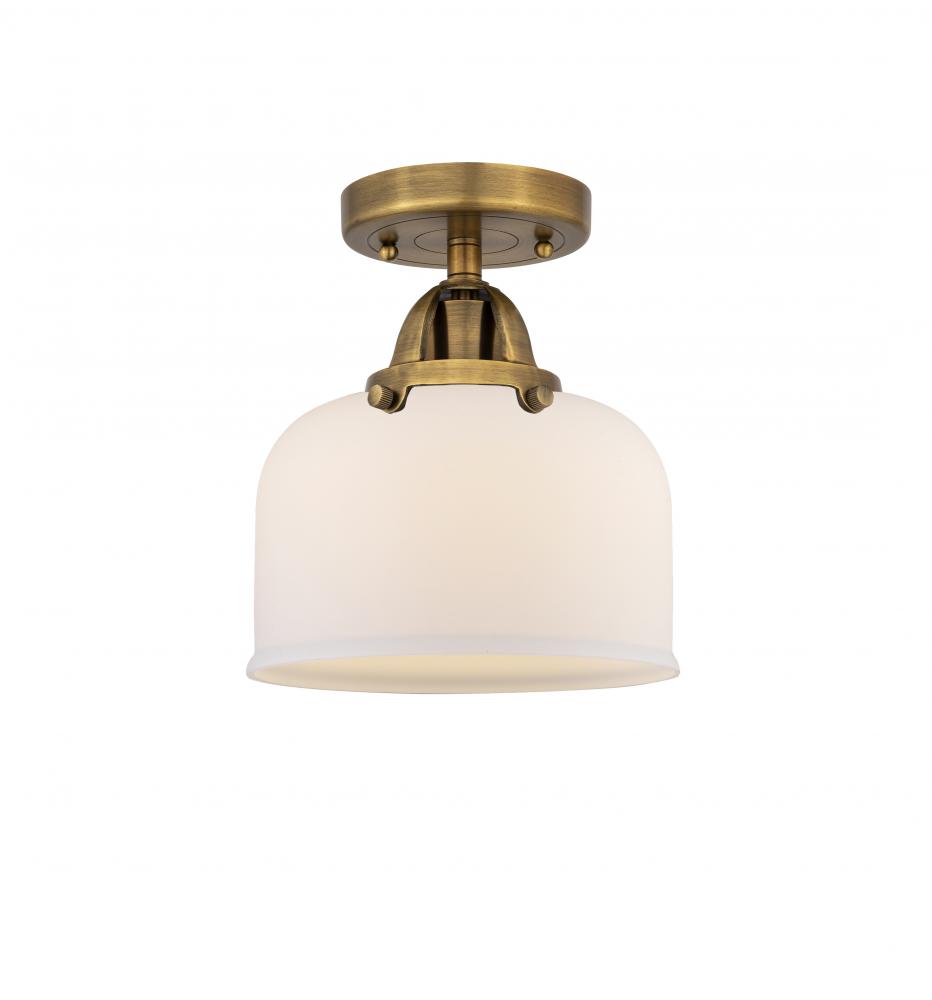 Bell - 1 Light - 8 inch - Brushed Brass - Semi-Flush Mount