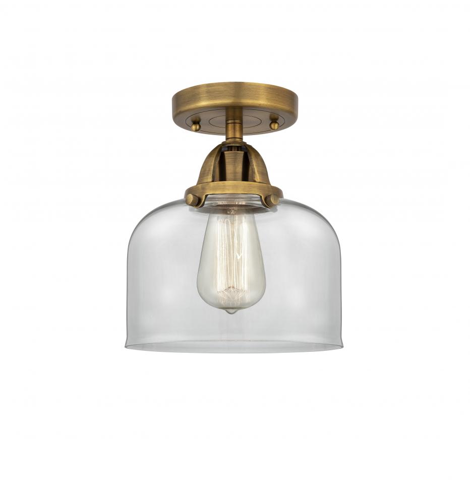 Bell - 1 Light - 8 inch - Brushed Brass - Semi-Flush Mount