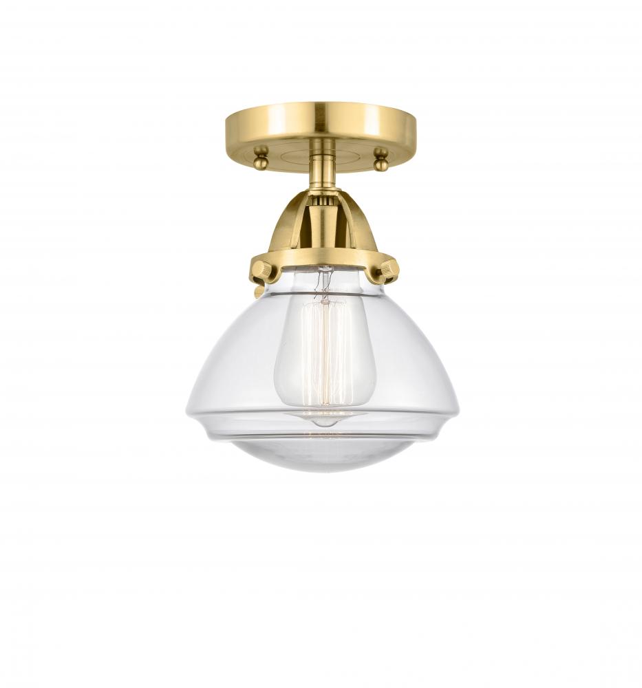 Olean - 1 Light - 7 inch - Satin Gold - Semi-Flush Mount