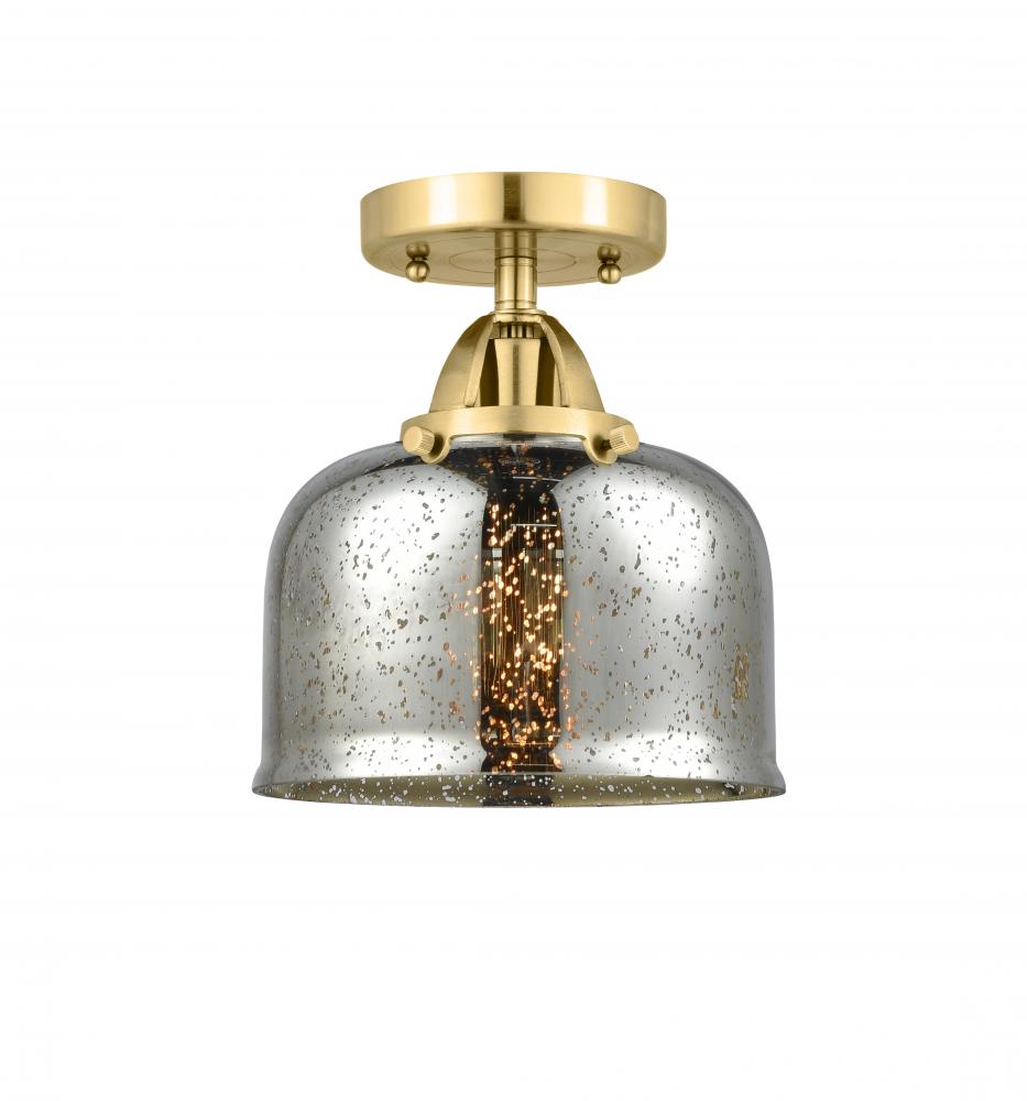 Bell - 1 Light - 8 inch - Satin Gold - Semi-Flush Mount