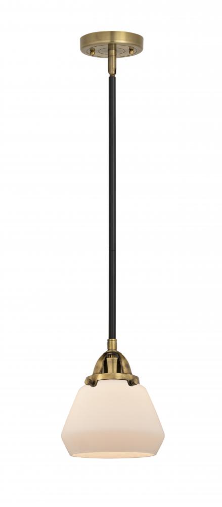 Fulton - 1 Light - 7 inch - Black Antique Brass - Cord hung - Mini Pendant