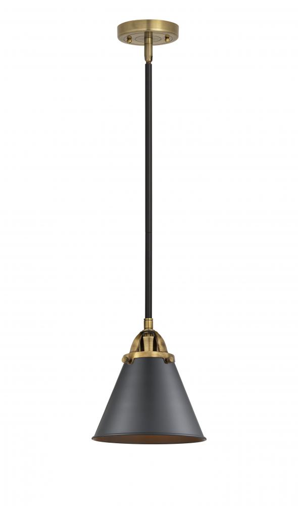 Appalachian - 1 Light - 8 inch - Black Antique Brass - Cord hung - Mini Pendant