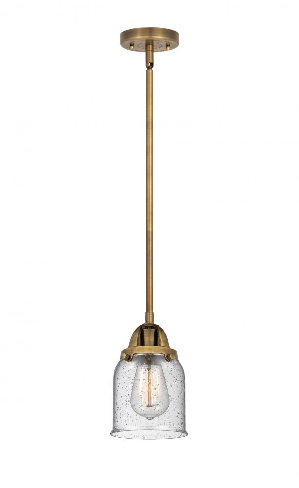 Bell - 1 Light - 5 inch - Brushed Brass - Cord hung - Mini Pendant