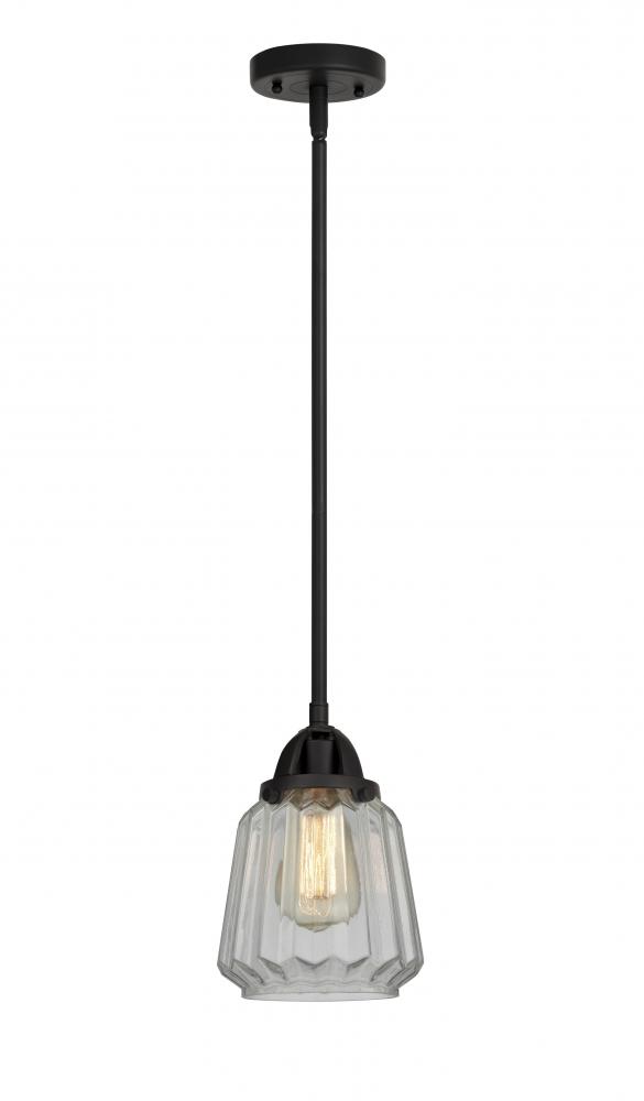 Chatham - 1 Light - 7 inch - Matte Black - Cord hung - Mini Pendant