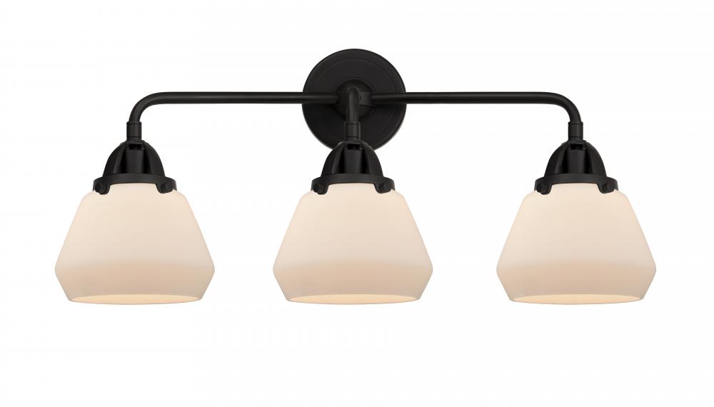 Fulton - 3 Light - 25 inch - Matte Black - Bath Vanity Light