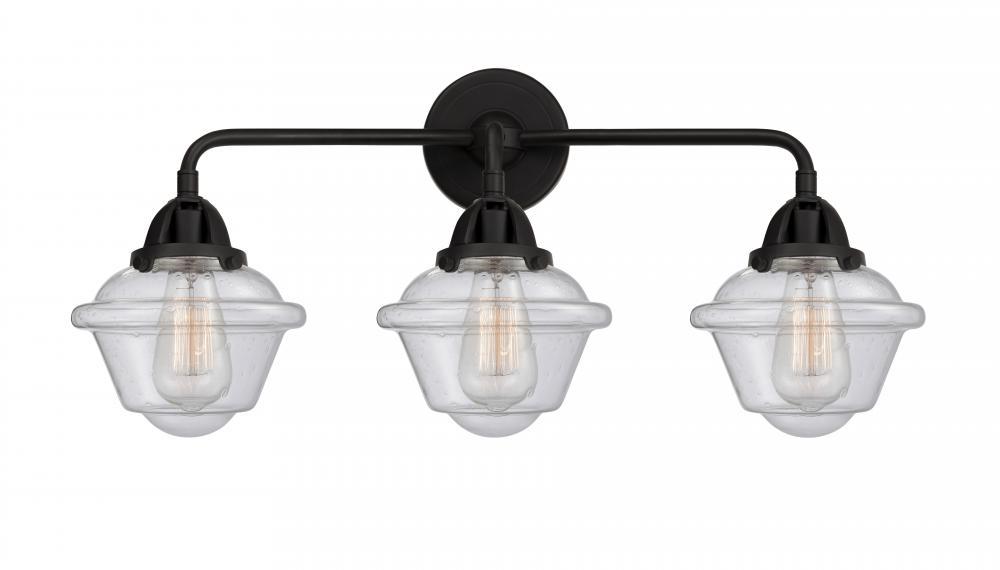 Oxford - 3 Light - 26 inch - Matte Black - Bath Vanity Light