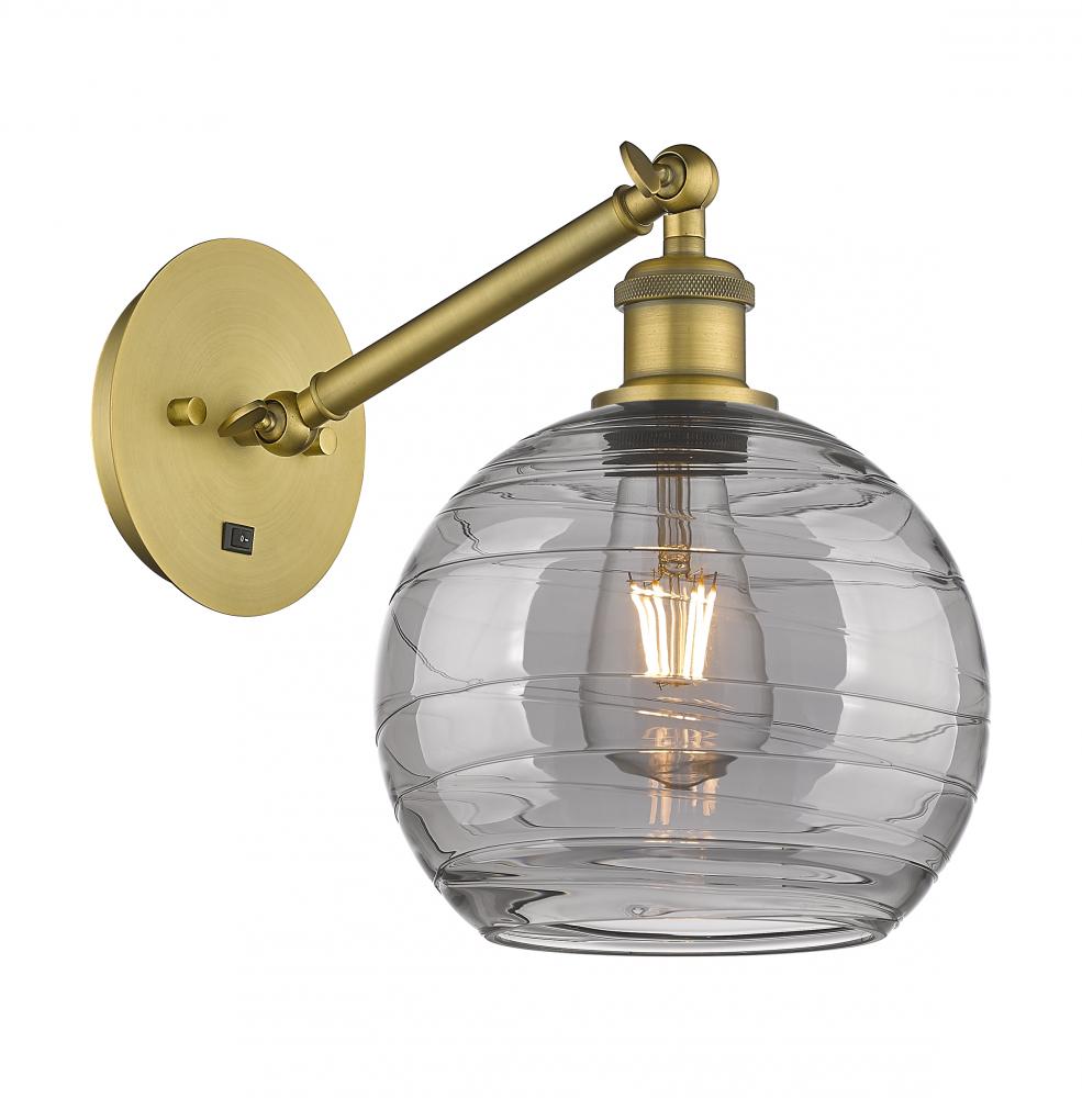 Athens Deco Swirl - 1 Light - 8 inch - Brushed Brass - Sconce