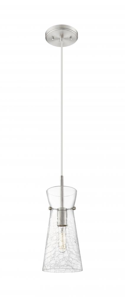 Nicole - 1 Light - 8 inch - Brushed Satin Nickel - Cord hung - Pendant