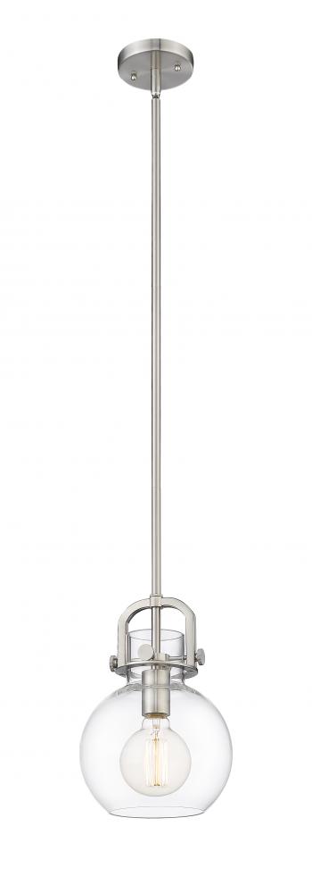 Newton Sphere - 1 Light - 8 inch - Brushed Satin Nickel - Cord hung - Mini Pendant