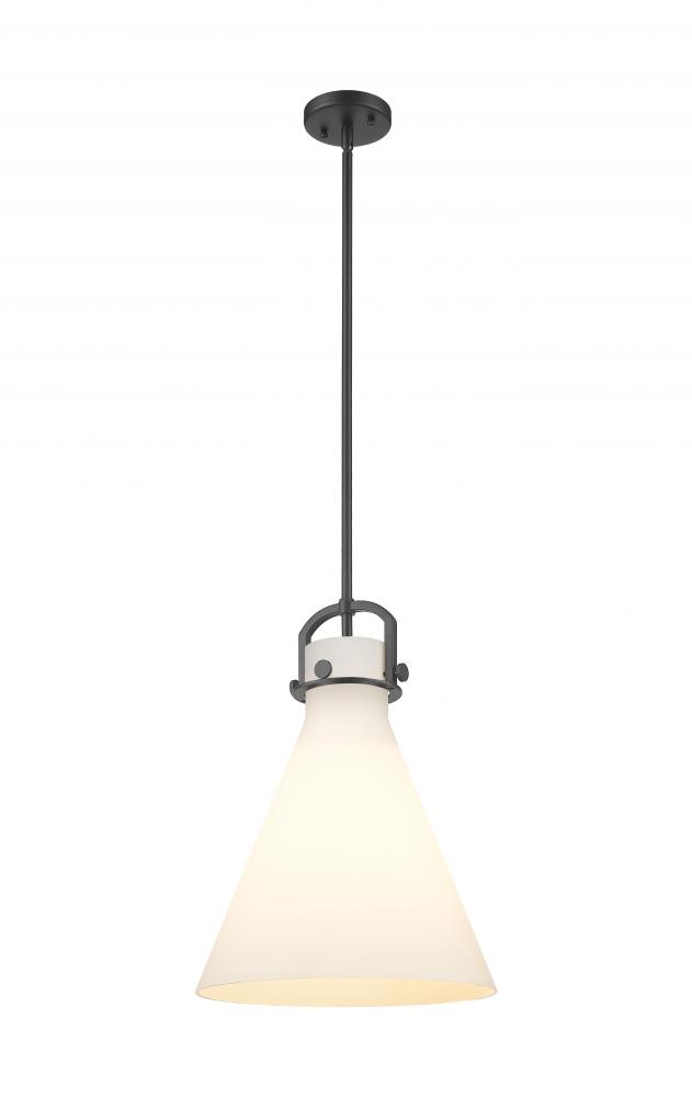 Newton Cone - 1 Light - 14 inch - Matte Black - Pendant