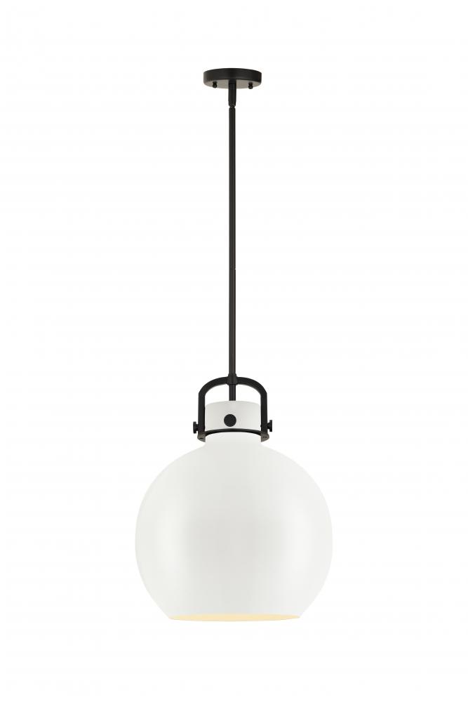 Newton Sphere - 1 Light - 14 inch - Matte Black - Pendant