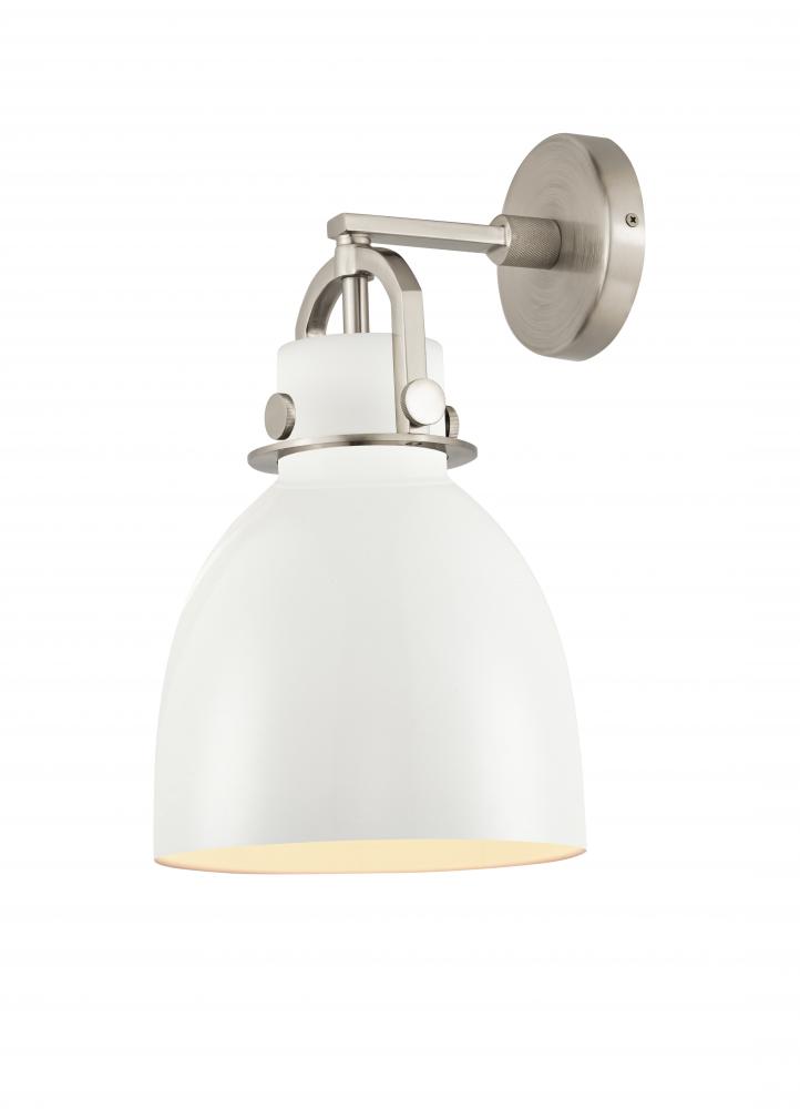 Newton Bell - 1 Light - 8 inch - Satin Nickel - Sconce