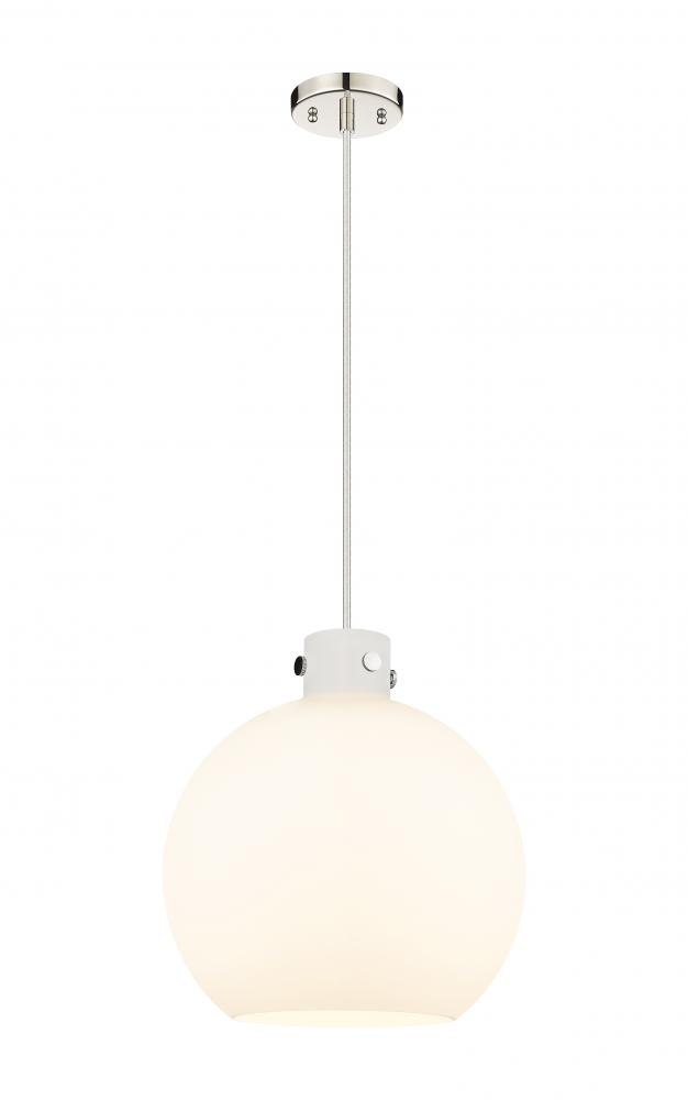 Newton Sphere - 3 Light - 16 inch - Polished Nickel - Cord hung - Pendant