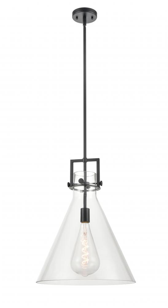 Newton Cone - 1 Light - 16 inch - Matte Black - Pendant