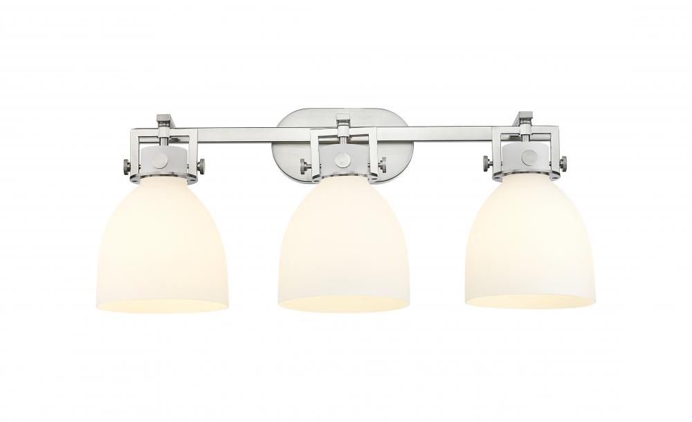 Newton Bell - 3 Light - 27 inch - Satin Nickel - Bath Vanity Light