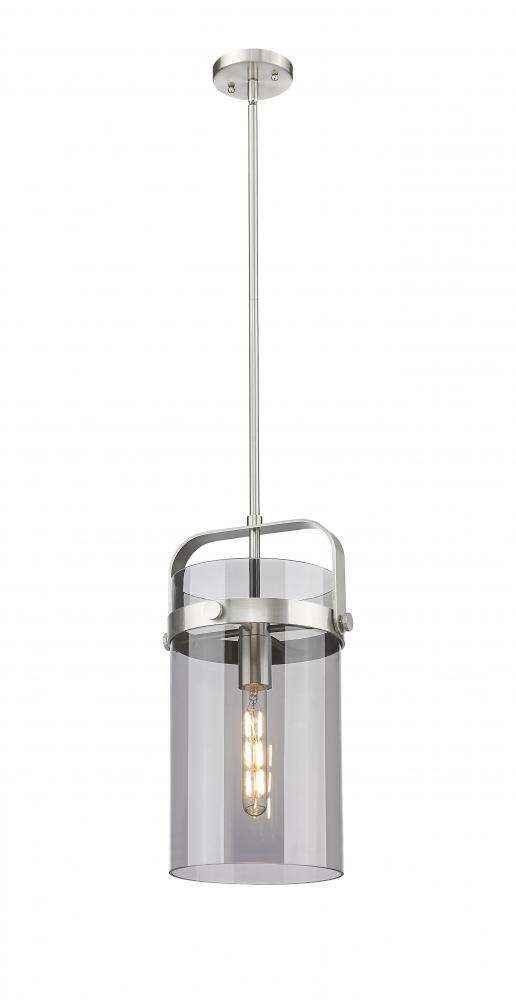 Pilaster - 1 Light - 8 inch Glass - Satin Nickel - Pendant