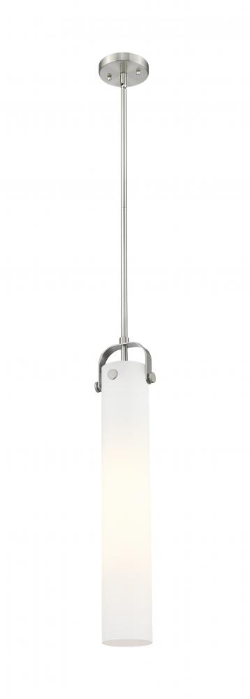 Pilaster - 1 Light - 4 inch Glass - Satin Nickel - Pendant