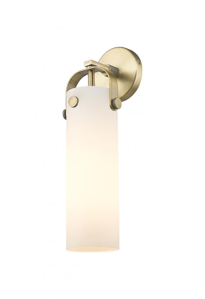 Pilaster - 1 Light - 4 inch Glass - Brushed Brass - Sconce