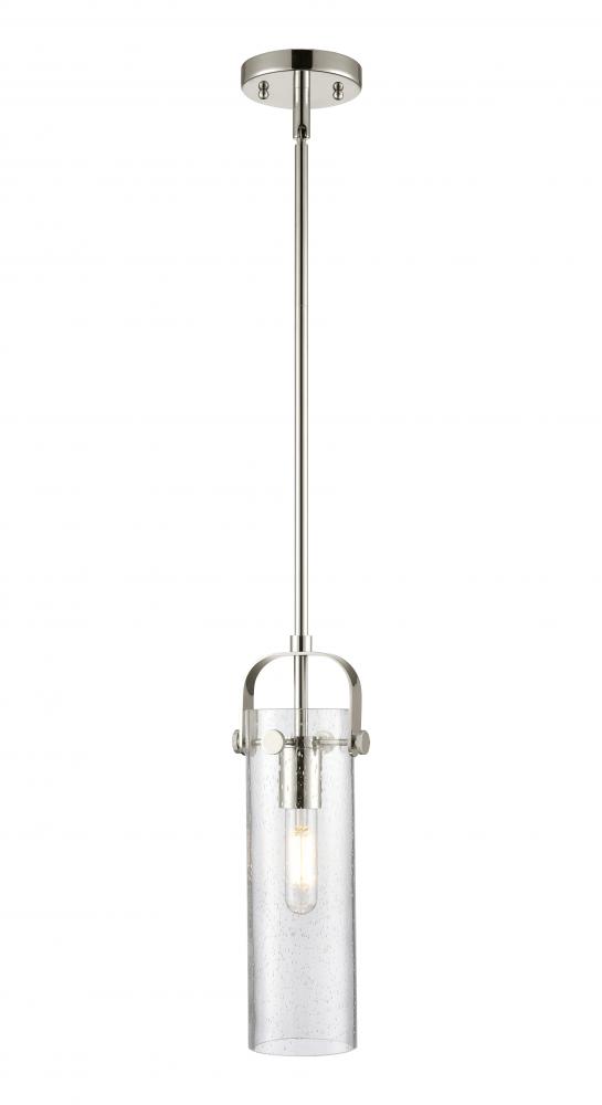 Pilaster II Cylinder - 1 Light - 12 inch Long Glass - Polished Nickel - Pendant