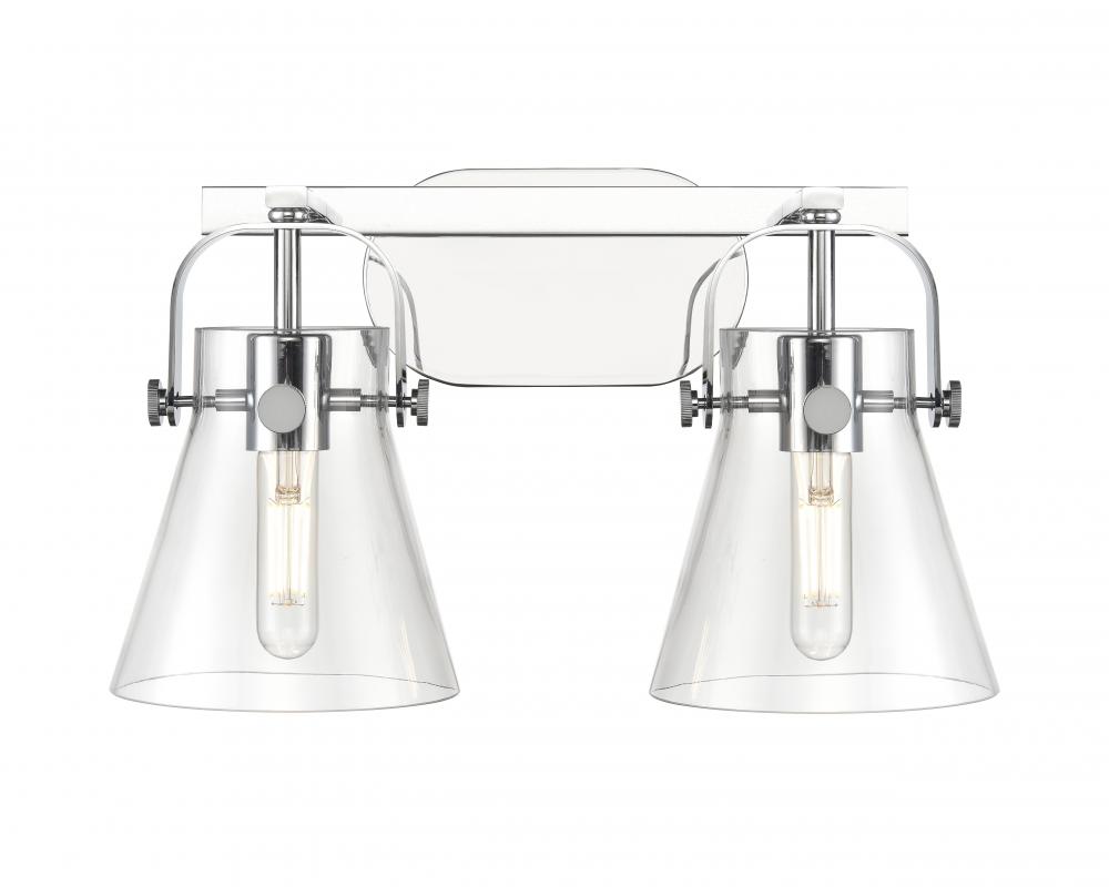 Pilaster II Cone - 2 Light - 17 inch - Polished Chrome - Bath Vanity Light