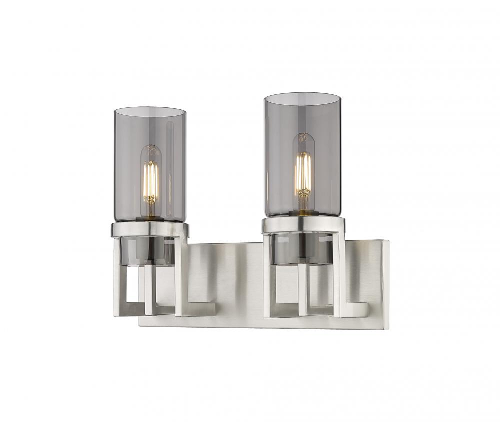 Utopia - 2 Light - 15 inch - Satin Nickel - Bath Vanity Light