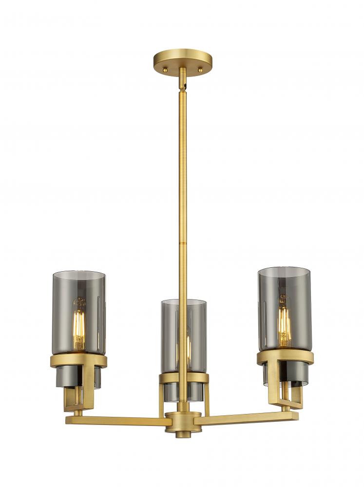 Utopia - 3 Light - 22 inch - Brushed Brass - Pendant