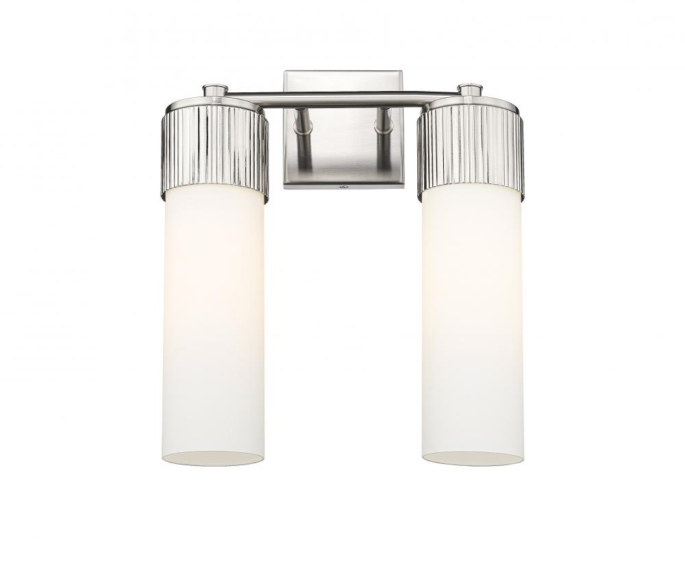 Bolivar - 2 Light - 14 inch - Satin Nickel - Bath Vanity Light