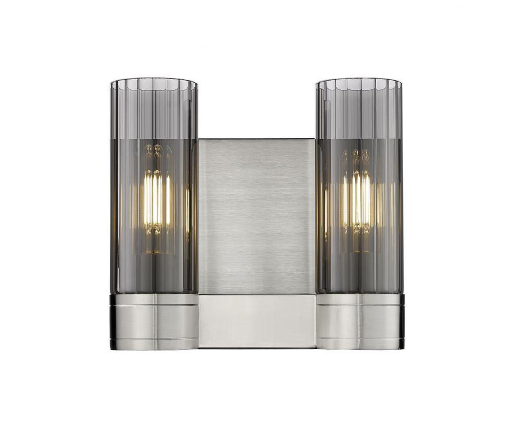 Empire - 2 Light - 11 inch - Satin Nickel - Bath Vanity Light