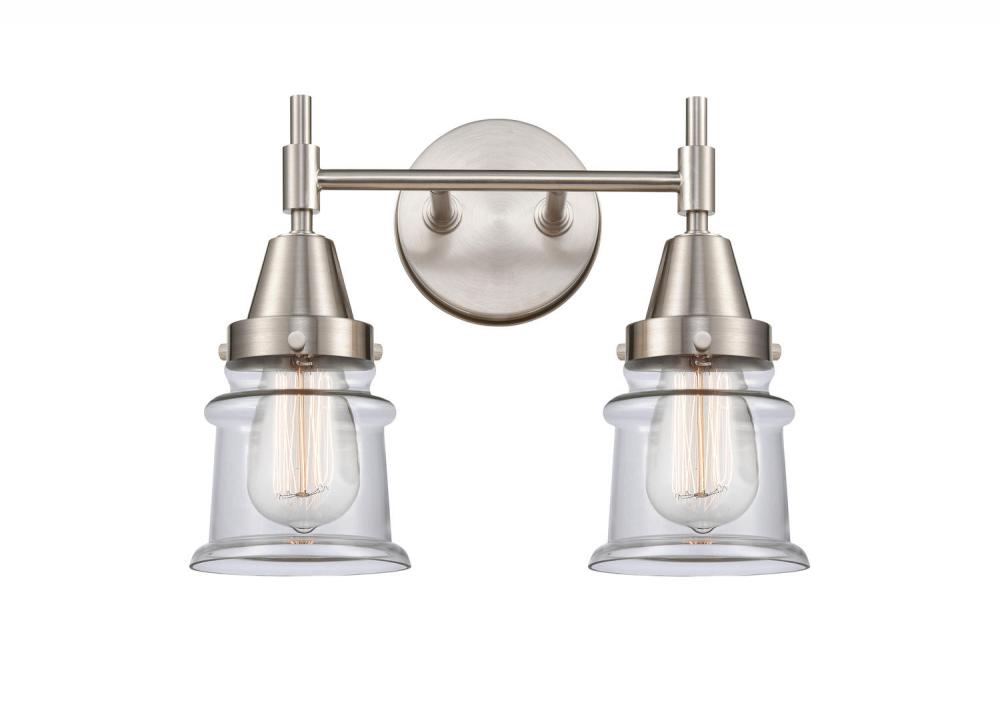 Canton - 2 Light - 14 inch - Satin Nickel - Bath Vanity Light