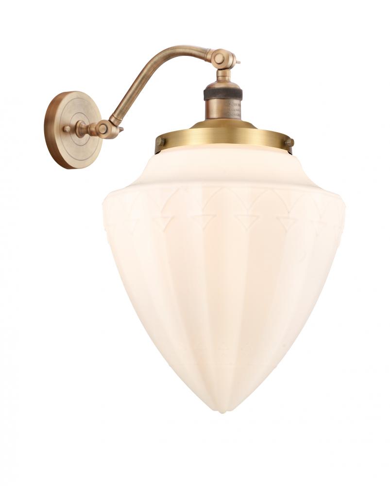 Bullet - 1 Light - 12 inch - Brushed Brass - Sconce