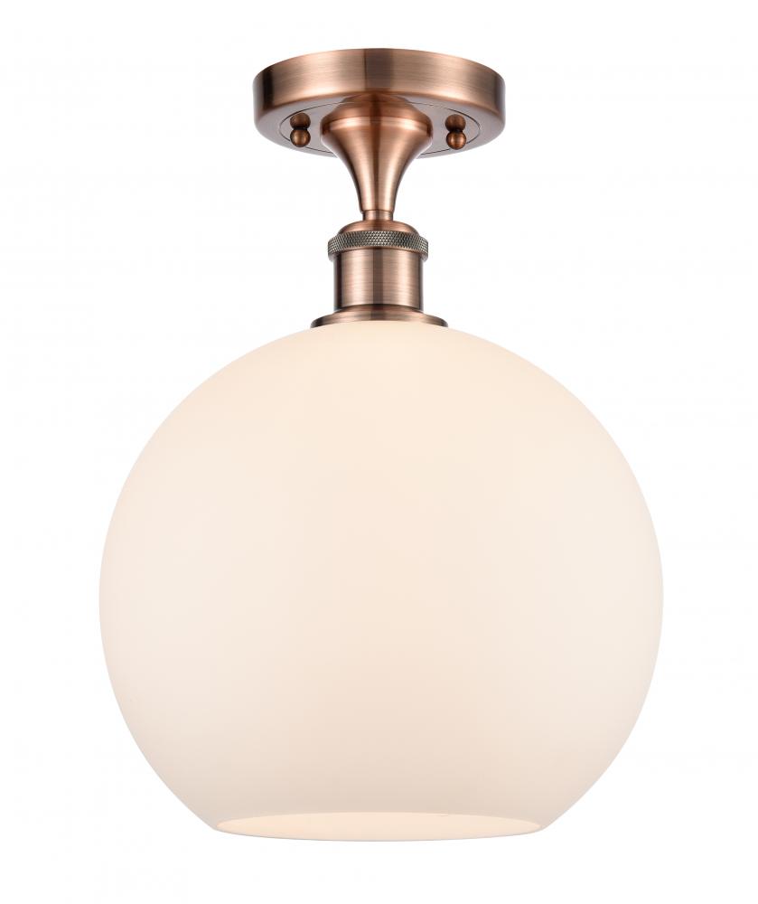 Athens - 1 Light - 10 inch - Antique Copper - Semi-Flush Mount