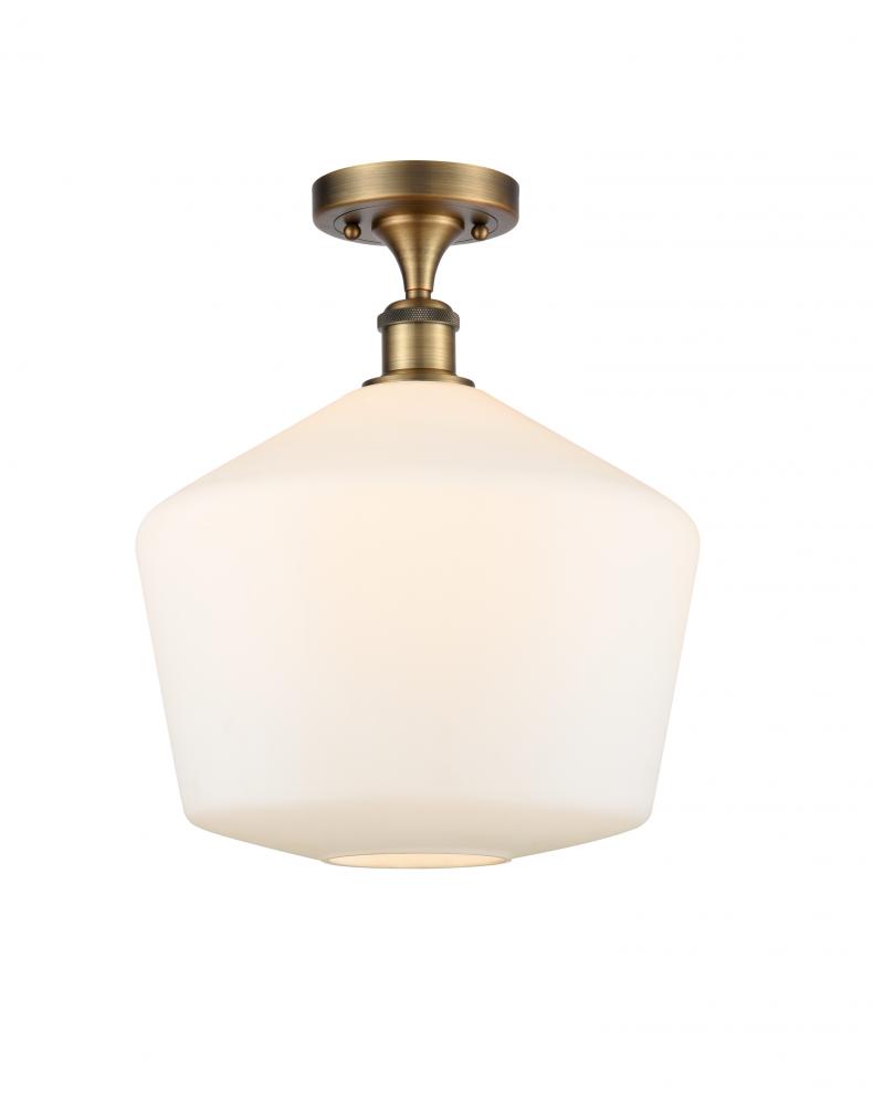 Cindyrella - 1 Light - 12 inch - Brushed Brass - Semi-Flush Mount