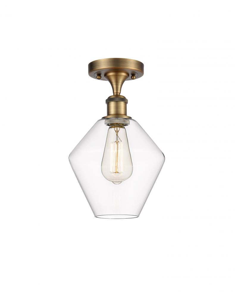 Cindyrella - 1 Light - 8 inch - Brushed Brass - Semi-Flush Mount