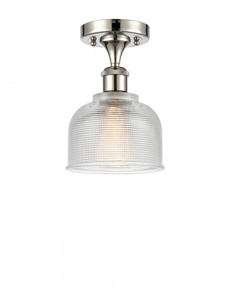 Dayton - 1 Light - 6 inch - Polished Nickel - Semi-Flush Mount