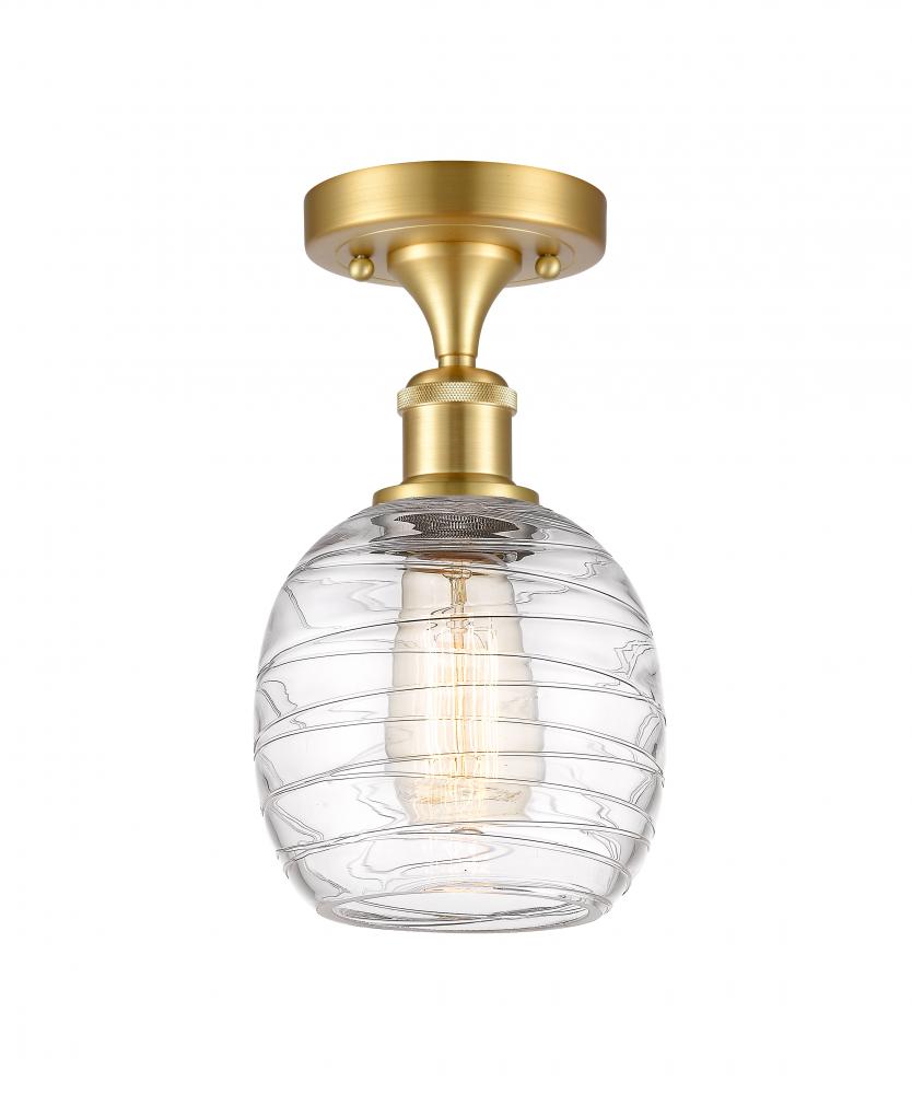 Belfast - 1 Light - 6 inch - Satin Gold - Semi-Flush Mount