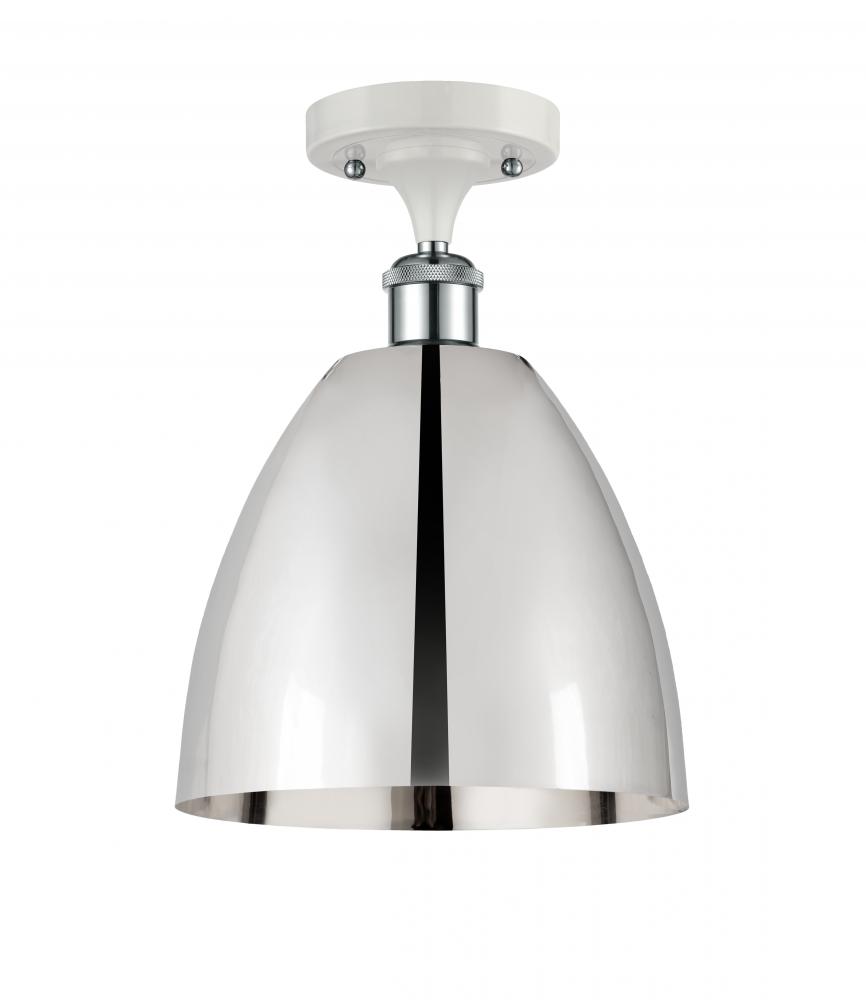 Bristol - 1 Light - 9 inch - White Polished Chrome - Semi-Flush Mount