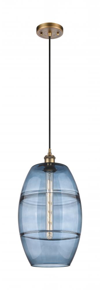 Vaz - 1 Light - 10 inch - Brushed Brass - Cord hung - Mini Pendant