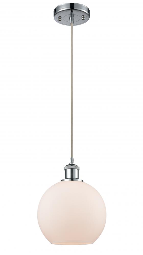 Athens - 1 Light - 8 inch - Polished Chrome - Cord hung - Mini Pendant