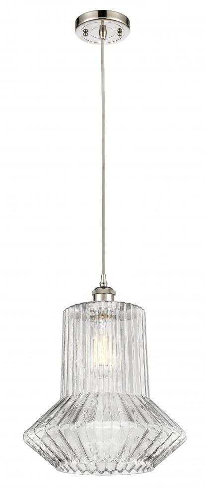 Springwater - 1 Light - 12 inch - Polished Nickel - Cord hung - Mini Pendant