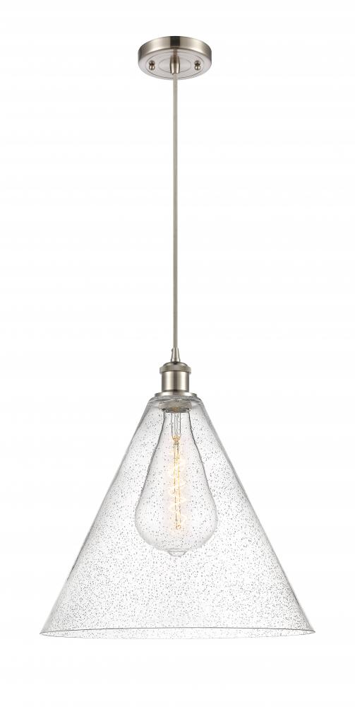 Berkshire - 1 Light - 16 inch - Brushed Satin Nickel - Cord hung - Pendant