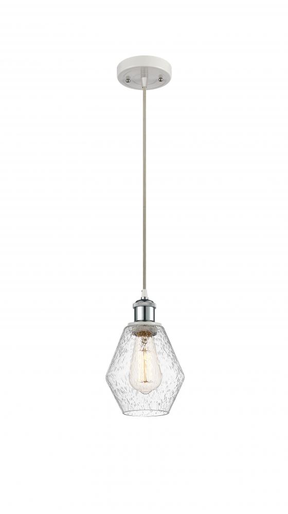 Cindyrella - 1 Light - 6 inch - White Polished Chrome - Cord hung - Mini Pendant