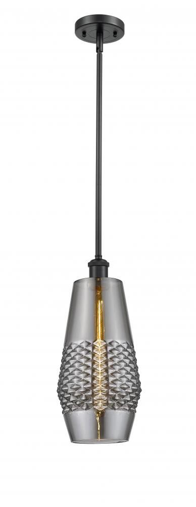 Windham - 1 Light - 7 inch - Matte Black - Mini Pendant