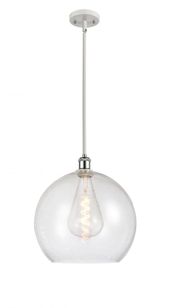 Athens - 1 Light - 14 inch - White Polished Chrome - Pendant