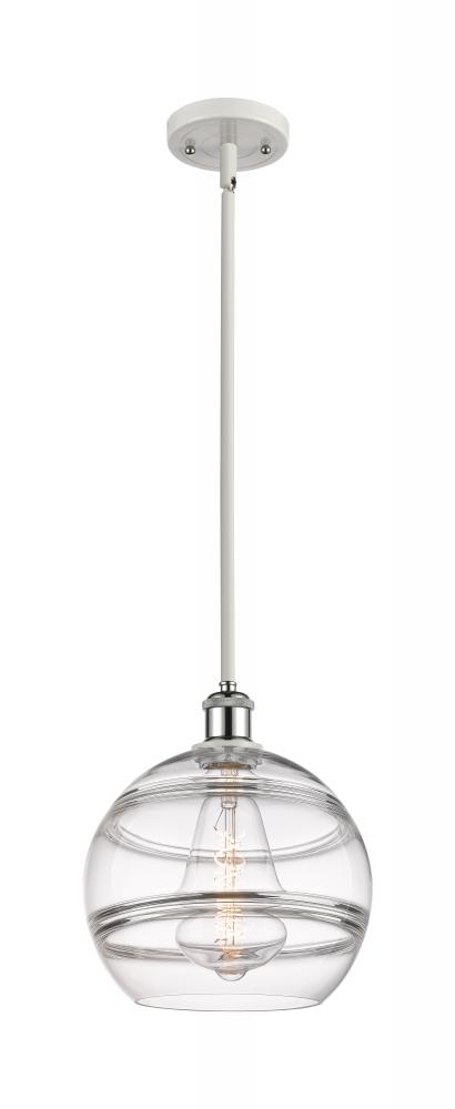 Rochester - 1 Light - 10 inch - White Polished Chrome - Mini Pendant