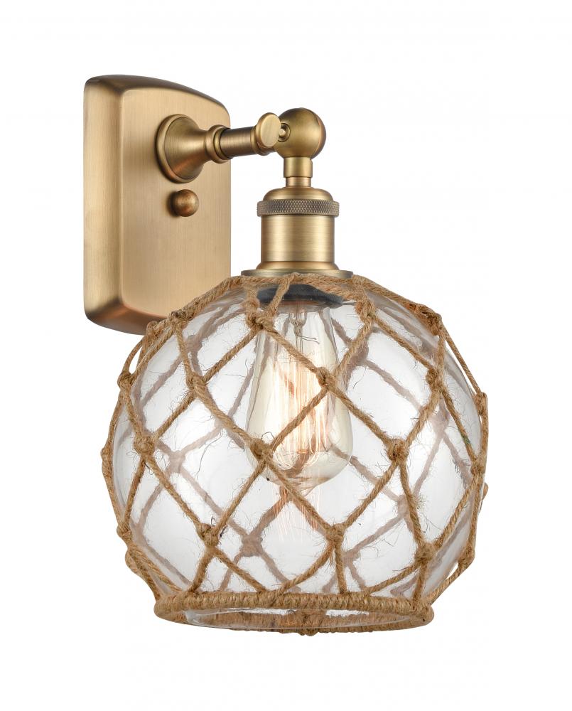 Farmhouse Rope - 1 Light - 8 inch - Brushed Brass - Sconce